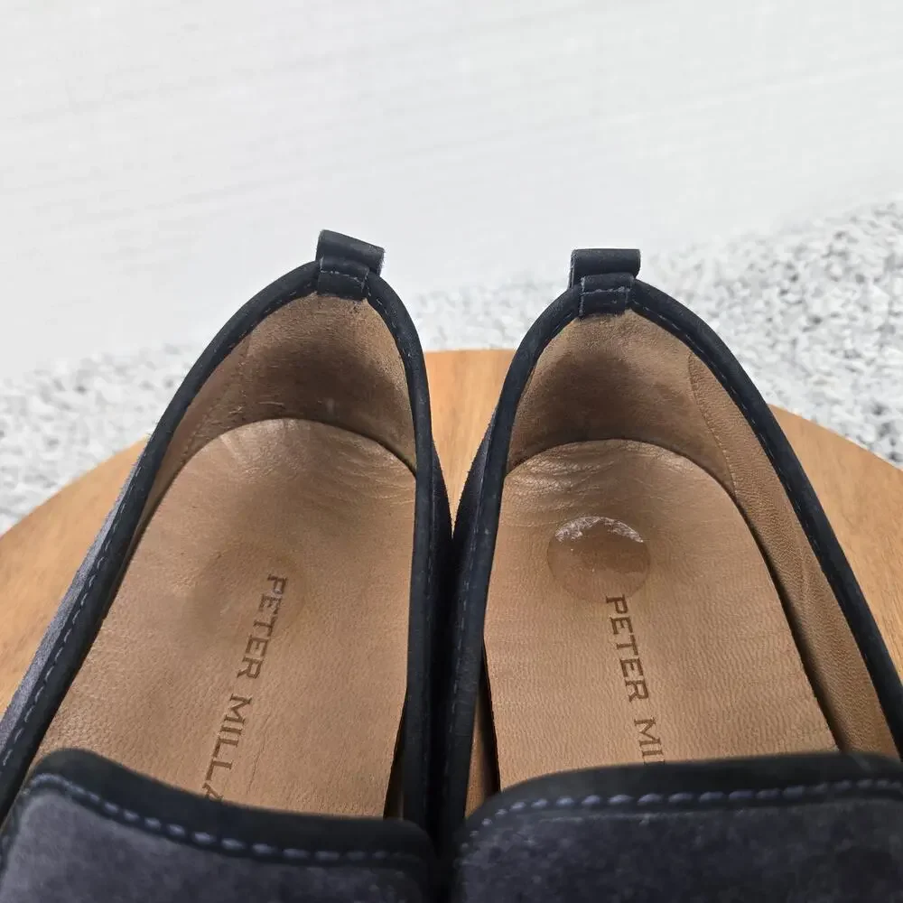 Peter Millar Mens 9M Crown Crafted Coastal Slip On Navy Suede Espadrille Loafer